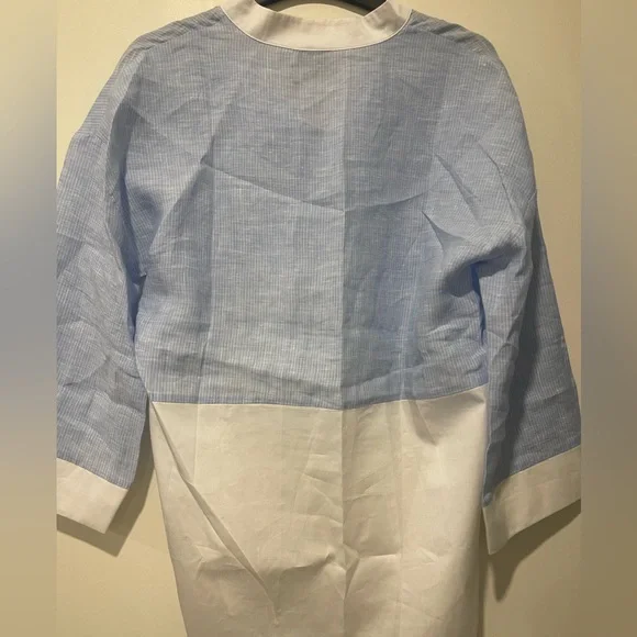 Balmain Blue and White Button Down Shirt - Picture 5 of 7